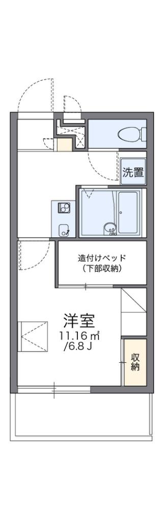 レオパレスラフレシール(1K/2階)の間取り写真