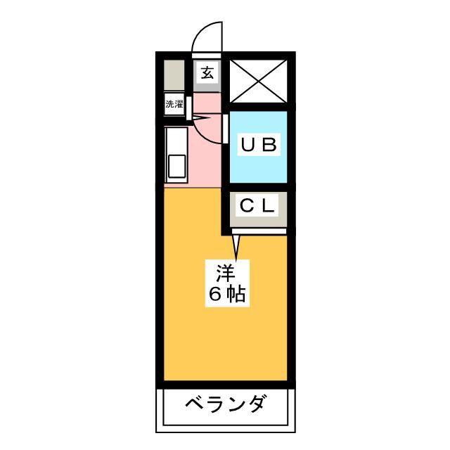 ジョイフル津田沼III(1K/4階)の間取り写真
