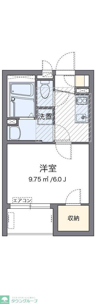 ミランダ北砂(1K/1階)の間取り写真