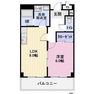 LIMPIA垂木(1LDK/3階)の間取り写真