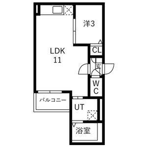 JACK SUNAKUCHIII(1LDK/2階)の間取り写真