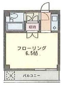 スカイブルー流山(1K/2階)の間取り写真