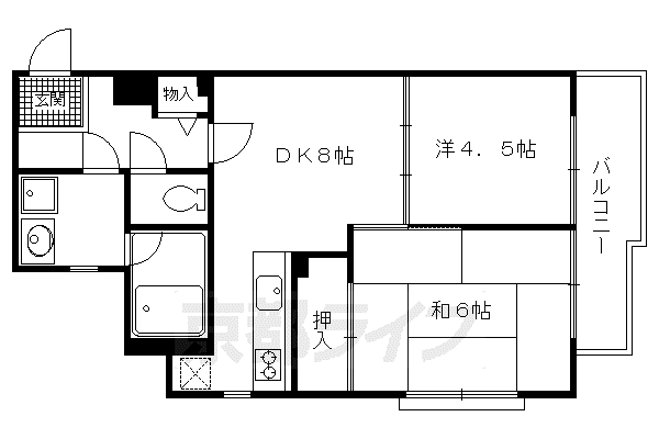 セント・ルークルス(2LDK/2階)の間取り写真
