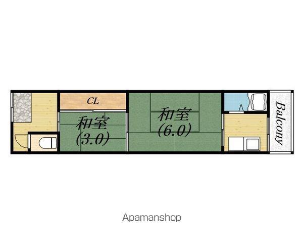 湯谷文化(2K/1階)の間取り写真