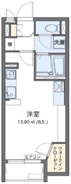 ミランダトミーハイム(ワンルーム/1階)の間取り写真