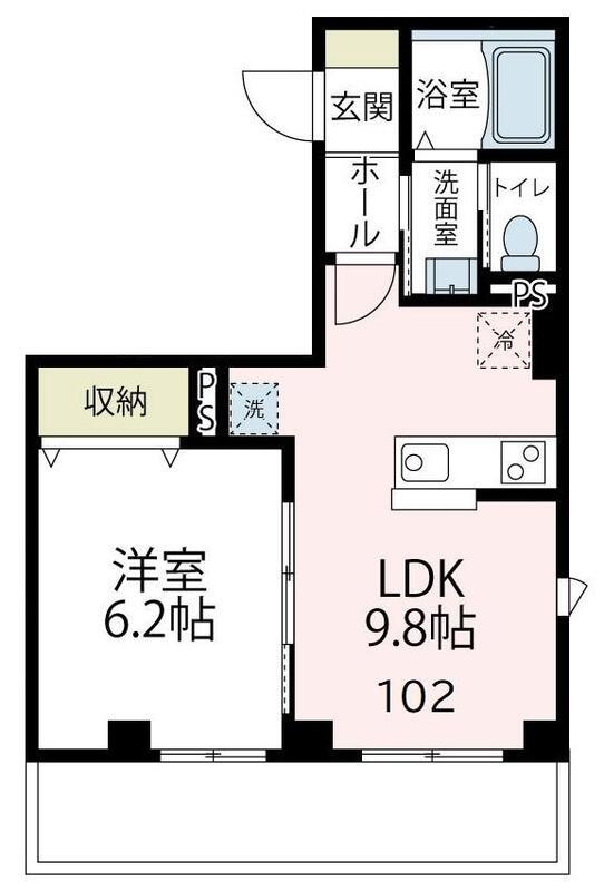 TSブルクN (1LDK/1階)の間取り写真