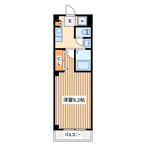 アールエス相模原(1K/3階)の間取り写真