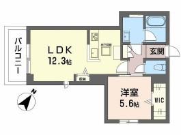 エターナ(1LDK/1階)の間取り写真