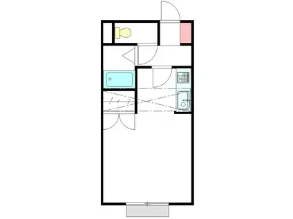 メイクハウス(ワンルーム/1階)の間取り写真