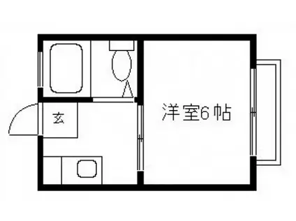 すみれコーポ(1K/2階)の間取り写真