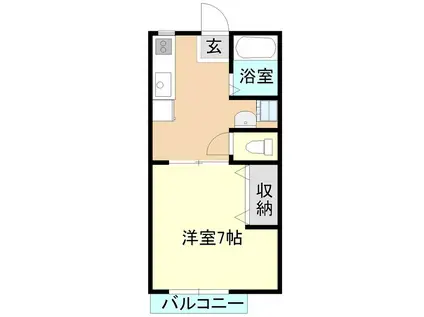 マイステージ17番館A(1K/2階)の間取り写真