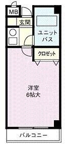 コーポ三和新大宮II号館(1K/3階)の間取り写真