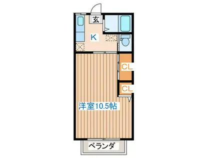CONDOMINIUM OGAWA(1K/2階)の間取り写真