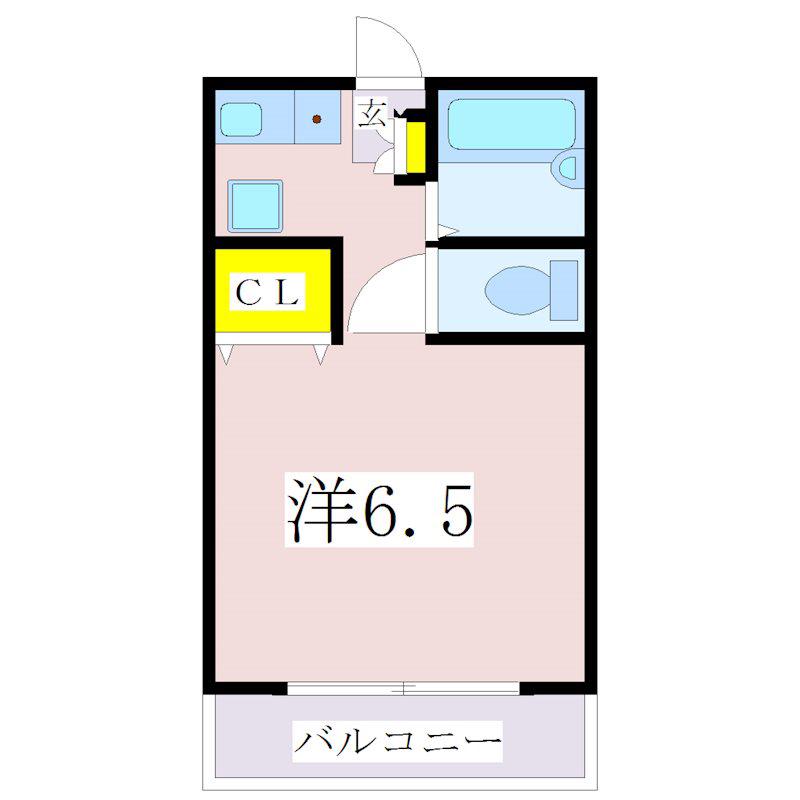 サンハイツ坂之上(1K/1階)の間取り写真