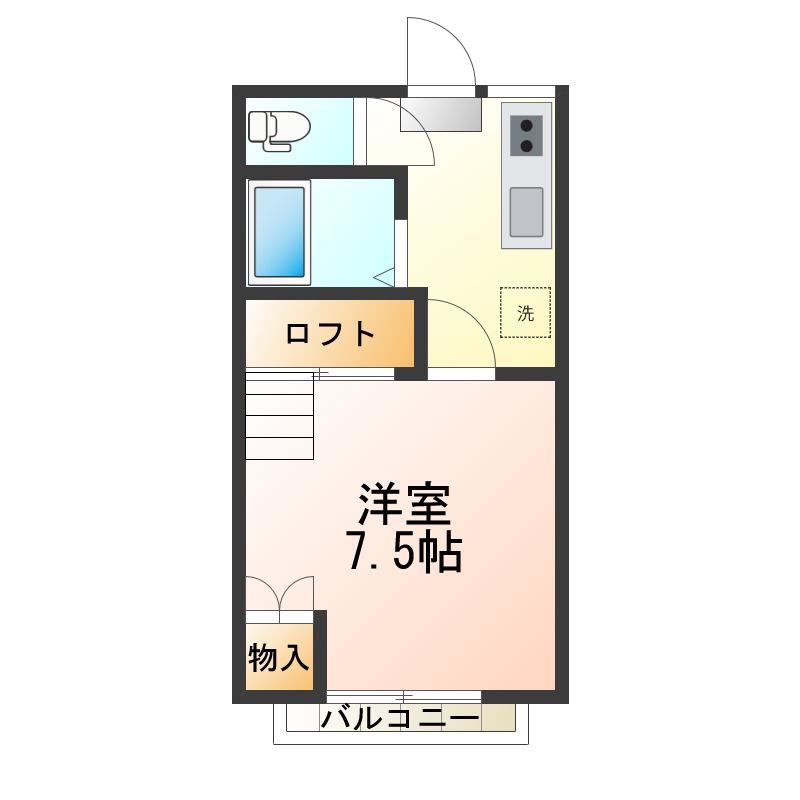 ANGELICE(1K/1階)の間取り写真