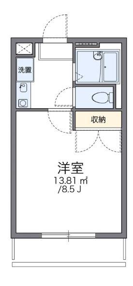 レオパレス藤(1K/2階)の間取り写真