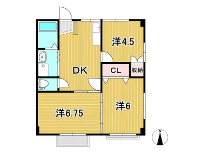 田尻アパート(3DK/1階)の間取り写真