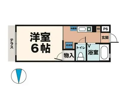 ラポール(ワンルーム/1階)の間取り写真