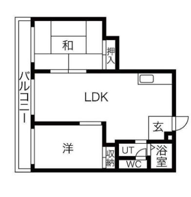 プレアール小瀬(2LDK/1階)の間取り写真