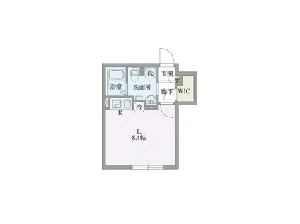 グローリオシェルト志村坂上(1LDK/4階)の間取り写真