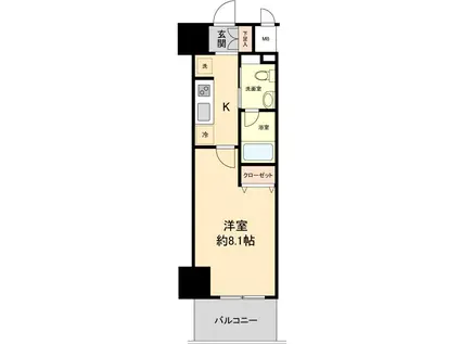 GROOVE-NIPPONBASHI(1K/10階)の間取り写真