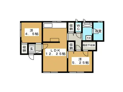 シティハイムヨコサカ(2LDK/1階)の間取り写真