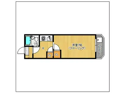 デイズマンション(1K/3階)の間取り写真