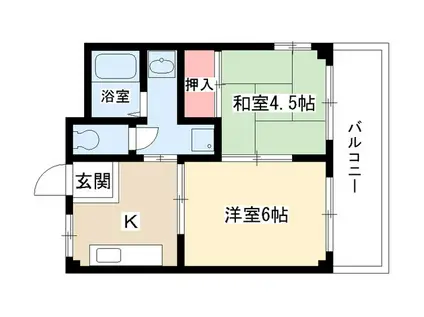 サクラハイツ(2DK/2階)の間取り写真