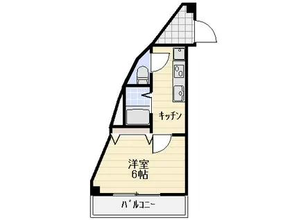 T-IIIハイツ(1K/2階)の間取り写真