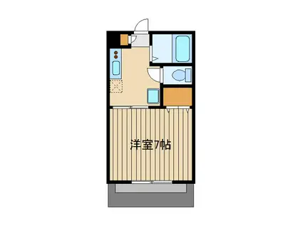 コーポオザキツー(1K/1階)の間取り写真