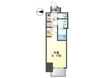 エスレジデンス山王S-RESIDENCE山王(1K/11階)の間取り写真