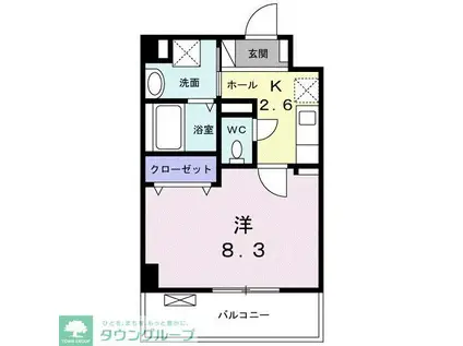 緑が丘DKB(1K/4階)の間取り写真