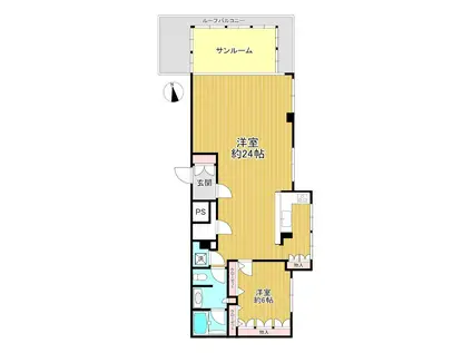 タカエイマンション(1LDK/5階)の間取り写真