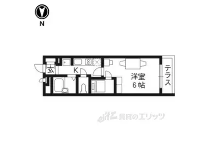 レオパレスSOARERⅢ(1K/3階)の間取り写真