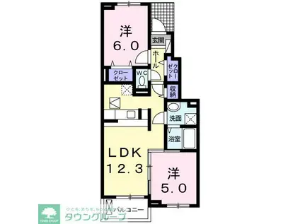 エイト ラックスII(2LDK/1階)の間取り写真