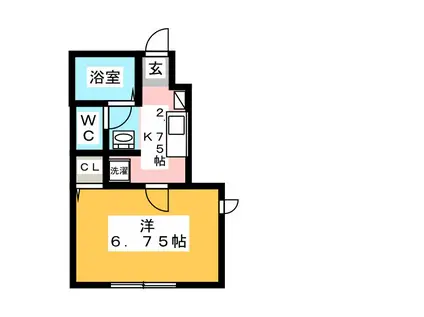 エクセルハイツ(1K/1階)の間取り写真