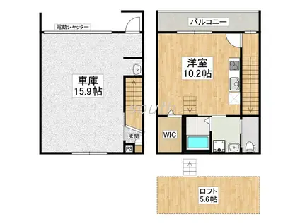 VITA FELIZ TAKAIDA(ワンルーム/2階)の間取り写真