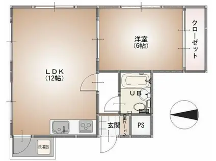 CELESTIAL NIHAMA(1LDK/6階)の間取り写真