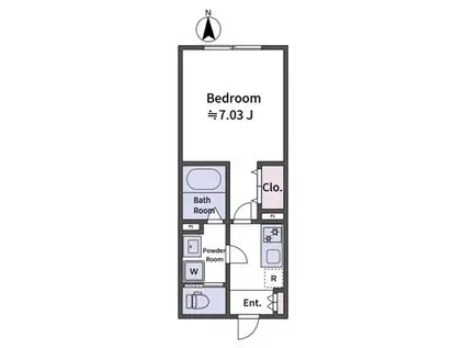 ALATO OYAMAII(1K/2階)の間取り写真