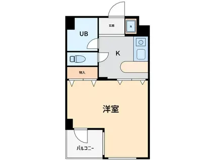 ピアレジアオヤマ5(1SK/1階)の間取り写真