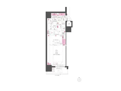 ZOOM東神田(1K/2階)の間取り写真