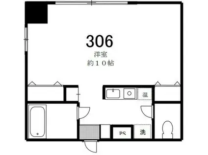 ヒルトップ道灌山(ワンルーム/3階)の間取り写真