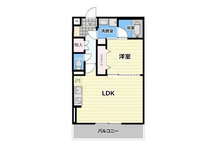 グランクールV(1LDK/2階)の間取り写真