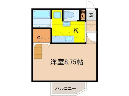 グレイスヒルズ(1K/2階)の間取り写真