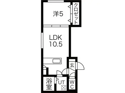 THE RESIDENCE(1LDK/4階)の間取り写真