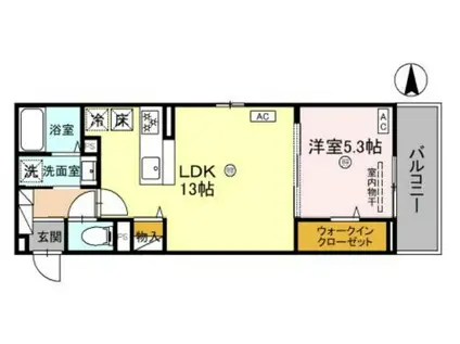 EUPHORIA籠池通(1LDK/3階)の間取り写真