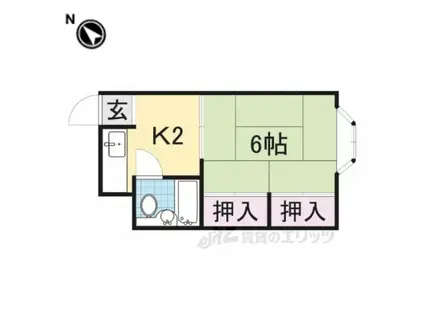 CLEAR HOSHIGAOKAⅡ(1K/3階)の間取り写真
