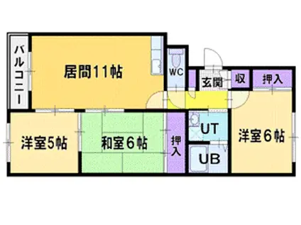 ハイグレード新札幌(3LDK/3階)の間取り写真