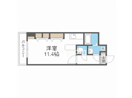 コンフォートレジデンス御堂筋本町(ワンルーム/7階)の間取り写真