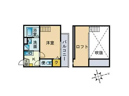 ANEMONE(1K/2階)の間取り写真